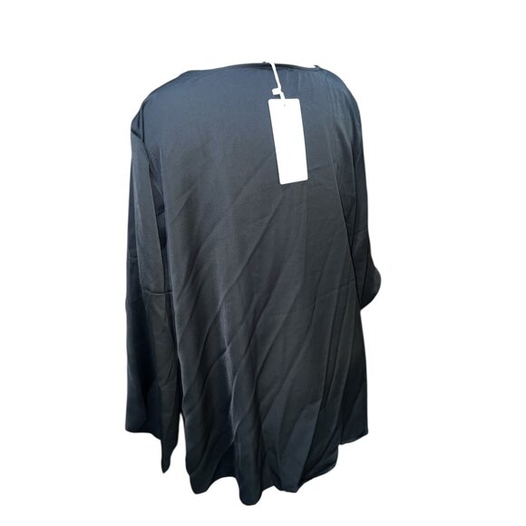 BloomChic Long Sleeve Boat Neck Silky Casual Career Blouse Sz 18/20 (2XL) Womens - Picture 3 of 9